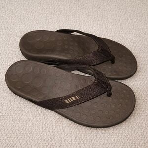 Vionic 44 Wave Orthotic Flip Flops Brown Unisex Sandals Women’s 9 Men’s 8